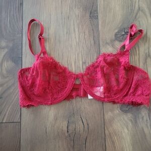 SHEIN Sexy Maroon Underwire Lace Bra, Lingerie. Sz Small, Fits Cup Size B/C